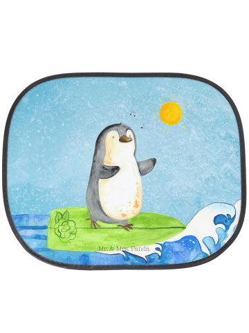 Mr. & Mrs. Panda Auto Sonnenschutz Pinguin Surfer ohne Spruch in Eisblau