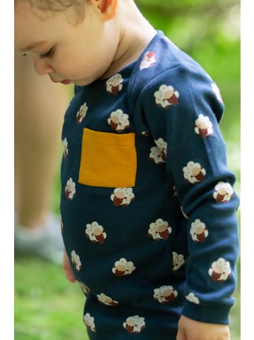 Little Green Radicals Bio-T-Shirt und Jogger-Set in Blau