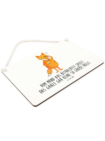 Mr. & Mrs. Panda Schild Fuchs Lord mit Spruch in Weiß