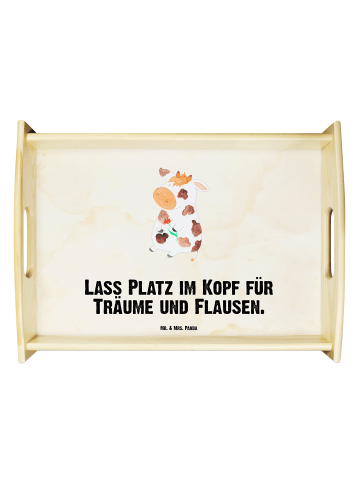 Mr. & Mrs. Panda Holztablett Kuh mit Spruch in Vintage