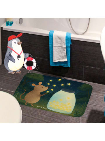 Mr. & Mrs. Panda Badematte Maus Sterne Design ohne Spruch in Weiß