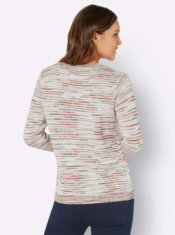 Sieh an! Rundhals-Pullover in ecru-meliert