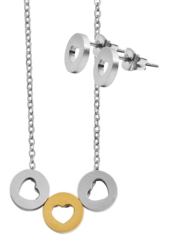 Adeliás Damen Halskette – Ankerkette aus Edelstahl 43 cm in silber