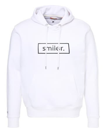 smiler. Kapuzensweatshirt Happy. in weiss