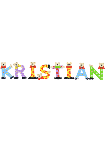 Playshoes Deko-Buchstaben "KRISTIAN" in bunt