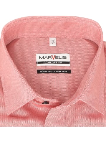 MARVELIS Comfort Fit Businesshemd in Rot