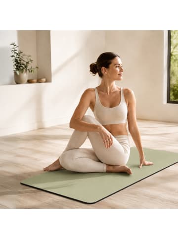 relaxdays Yogamatte in Grün - (B)68 x (H)0,5 x (T)183 cm