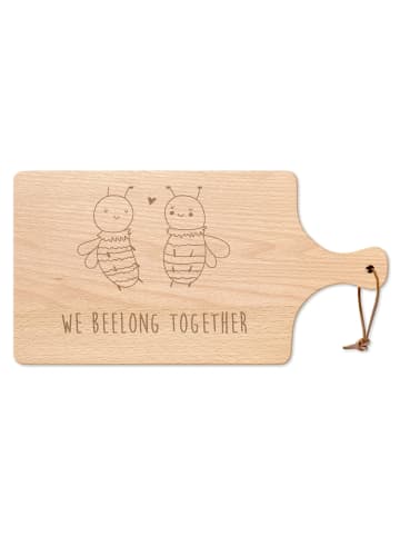 Mr. & Mrs. Panda Schneidebrett Holz Biene Verliebt mit Spruch in Transparent