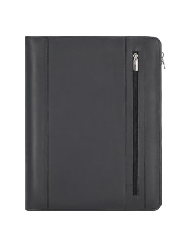 Alassio Cesena Schreibmappe Leder 36 cm in schwarz