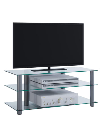 ebuy24 TV Möbel Zumbo Silber 112 x 40 cm