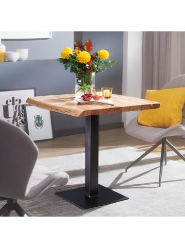 FineBuy Esstisch in Braun / Akazie / 75x80x75