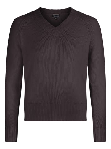 CASH-MERE.CH Recycelter V-Ausschnitt Pullover in Mittel Anthrazit