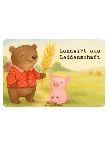 Mr. & Mrs. Panda Blechschild Landwirt Leidenschaft Design mit Sp... in Weiß