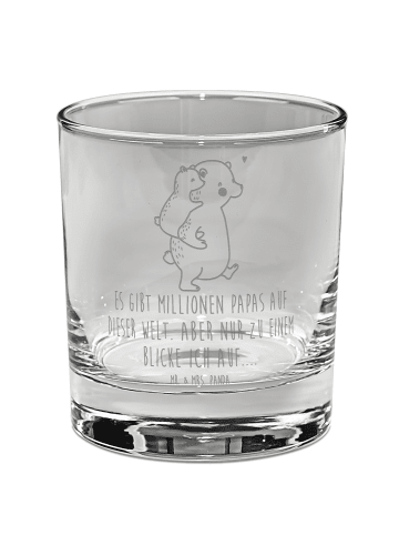 Mr. & Mrs. Panda Whiskyglas Papa Bär mit Spruch in Transparent