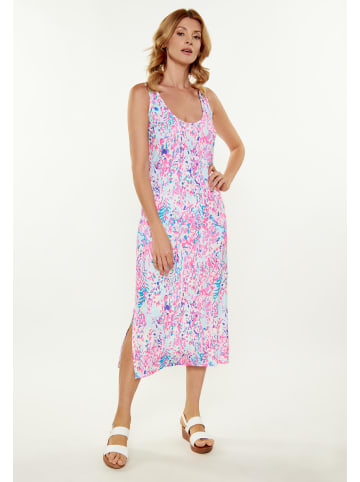 Usha Women Dress in blue multicolor