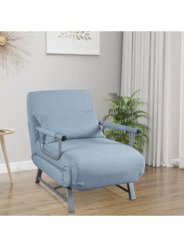VCM  Schlafsessel Sessel Kolino mit Schlaffunktion in Blau