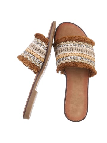 Ital-Design Sandale & Sandalette in Braun und Beige