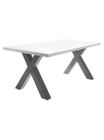 58 aufm Kessel ESSTISCH ausziehbar Eike 3 160 x 90 x 75 Esszimmertisch Graphit/Weiß Matt Lack