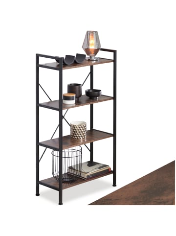 tectake Standregal, inklusive Kippschutz, 67,5 x 31,5 x 121,5 cm