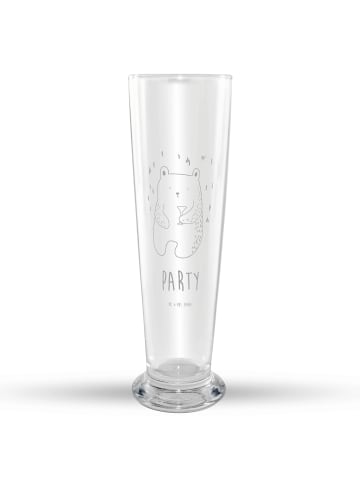 Mr. & Mrs. Panda Weizenglas Bär Party mit Spruch in Transparent