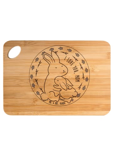 Mr. & Mrs. Panda Frühstücksbrettchen Hase Mama Hug mit Spruch in Braun