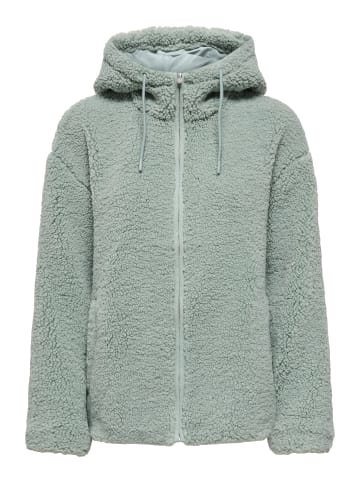 ONLY Teddyfell Jacke in Green Milieu