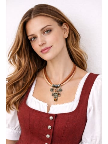 Allgäu Rebell Trachtenkette " Hannelore " in braun