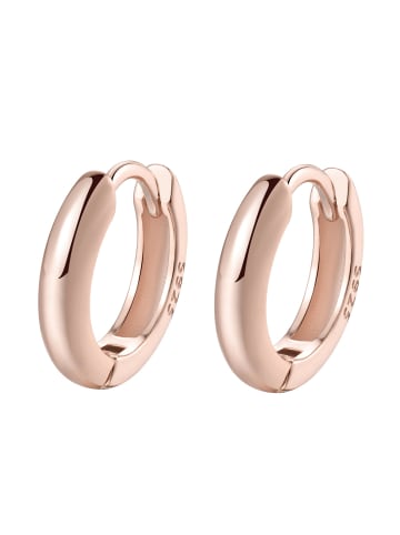 Hey Happiness Vergold. Creolen Klein 925 Sterlingsilber in Rosegold - (D) 0,8 cm