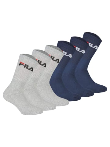 Fila Socken 3er Pack in Blau/Grau