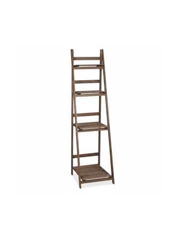 relaxdays Blumentreppe in Dunkelbraun - (B)41 x (H)160 x (T)49 cm