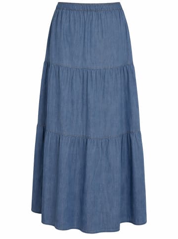 Noisy may Langer Denimrock Stufenlook Elastischer Bund in Hellblau