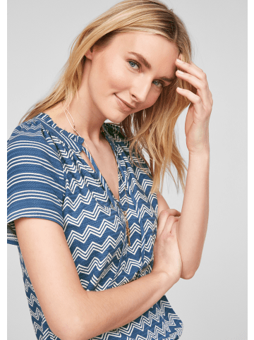 s.Oliver Bluse kurzarm in Blau