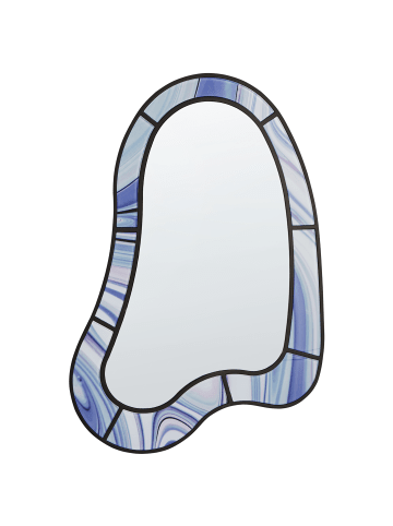 Beliani Wandspiegel MONTSEC in Violett - (W) 49 x (H) 83 x (L) 2 cm