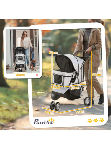 Pawhut Hundebuggy 75L x 45B x 97H cm