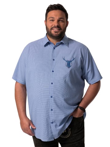 Men Plus Hemd in aschblau