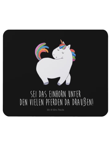 Mr. & Mrs. Panda Mousepad Einhorn Stolzieren mit Spruch in Schwarz