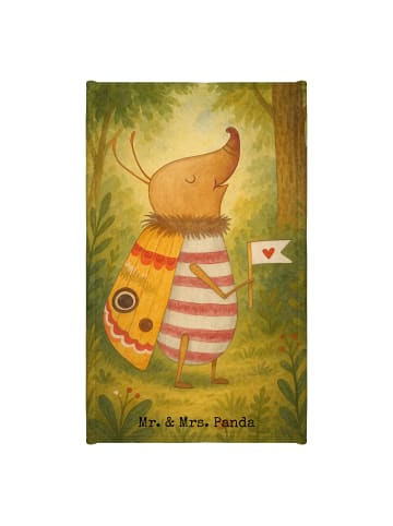 Mr. & Mrs. Panda Gästetuch Nachtfalter Fähnchen Design ohne Spruch in Weiß