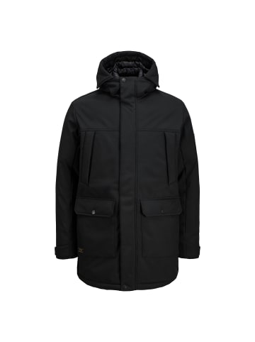 Jack and Jones Finn Softshell Parka in Schwarz