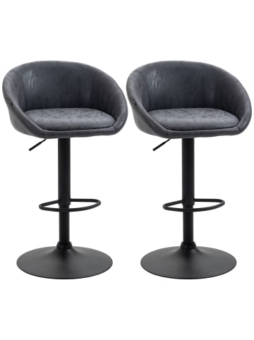 HOMCOM Barhocker-57L x 50B x 84-104H cm-Dunkelgrau