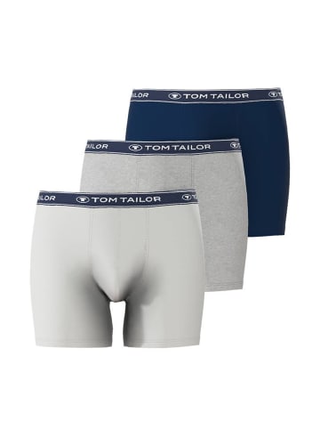 Tom Tailor Boxershort 3er Pack in Blau/Grau