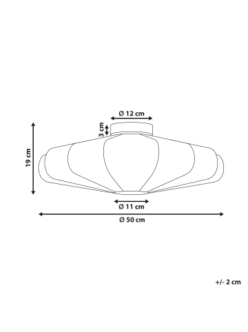 Beliani Pendelleuchten UMCHABEZI in Weiß - (W) 50 x (H) 19 x (L) 50 cm