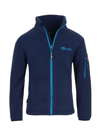 Trollkids Fleece Jacke "Arendal PRO" in Marineblau / Mittelblau