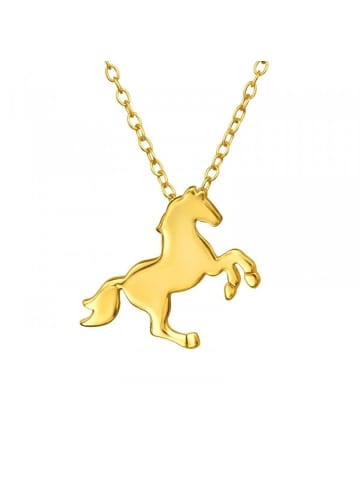 Alexander York Kinderschmuck-Kette mit Anhänger PFERD in Gold aus 925 Sterling Silber, 2-tlg.