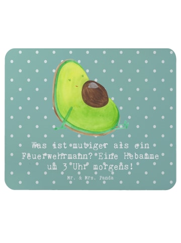 Mr. & Mrs. Panda Mauspad Mutige Hebamme mit Spruch in Meeresbrise