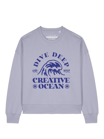 wat? Apparel Sweatshirt Creative Ocean in Lavender