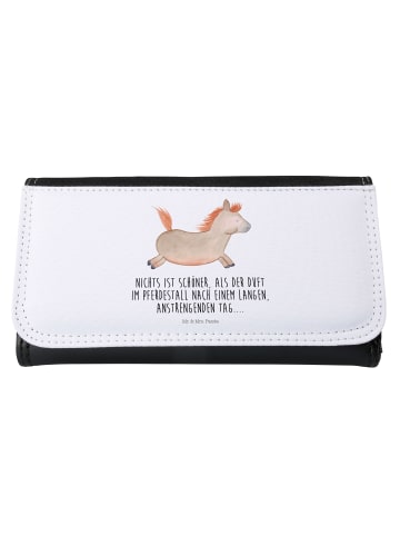 Mr. & Mrs. Panda Portemonnaie für Damen Pferd Springen mit Spruch in Weiß