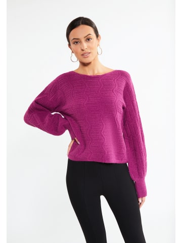 faina Damen Strickpullover in Fuchsia
