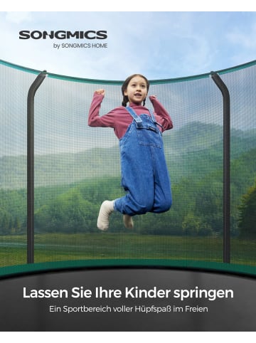 SONGMICS Gartentrampolin Saul in Grün - (H)270 x Ø427 cm
