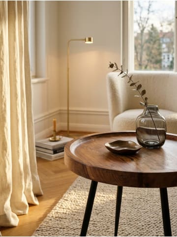 KADIMA DESIGN Beistelltisch | Sheesham/Metall, 46x40x46cm, Industrial