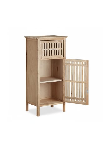 relaxdays Badschrank in Natur - (B)40 x (H)82 x (T)29 cm